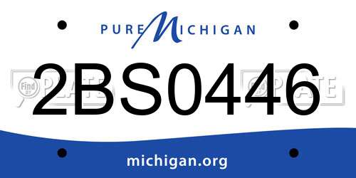 2BS0446 Michigan License Plate