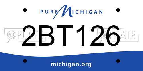 2BT126 Michigan License Plate