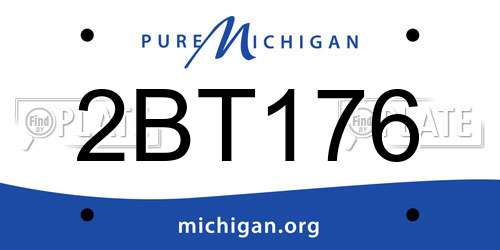 2BT176 Michigan License Plate