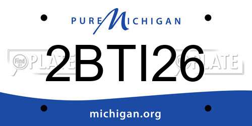 2BTI26 Michigan License Plate