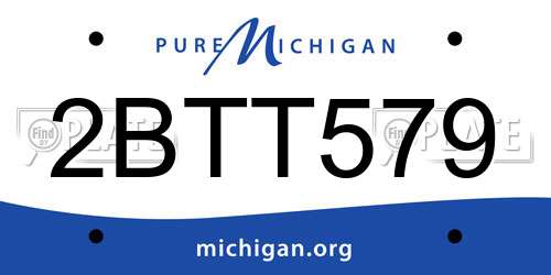 2BTT579 Michigan License Plate