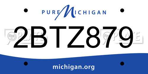 2BTZ879 Michigan License Plate
