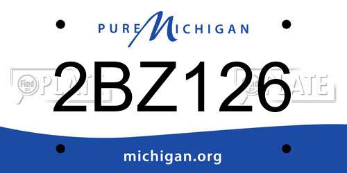 2BZ126 Michigan License Plate