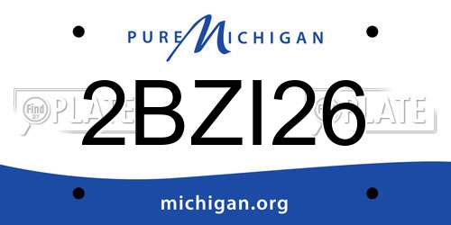 2BZI26 Michigan License Plate