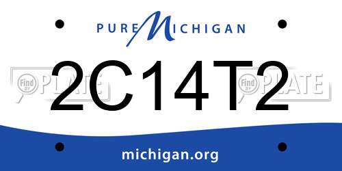 2C14T2 Michigan License Plate