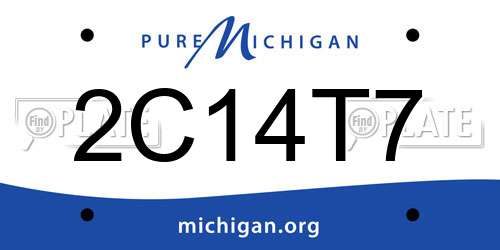 2C14T7 Michigan License Plate