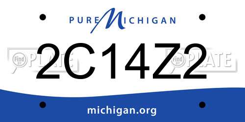 2C14Z2 Michigan License Plate