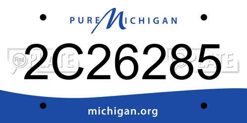 2C26285 Michigan License Plate
