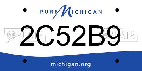 2C52B9 Michigan License Plate