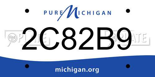 2C82B9 Michigan License Plate