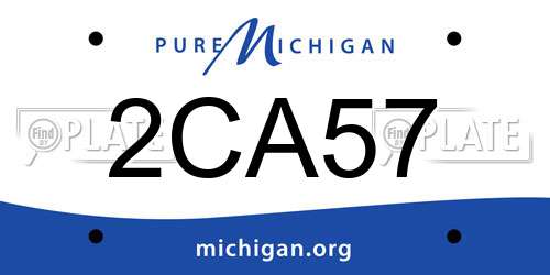 2CA57 Michigan License Plate