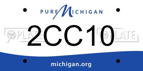 2CC10 Michigan License Plate