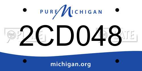2CD048 Michigan License Plate