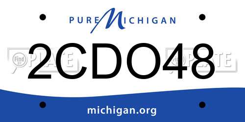 2CDO48 Michigan License Plate
