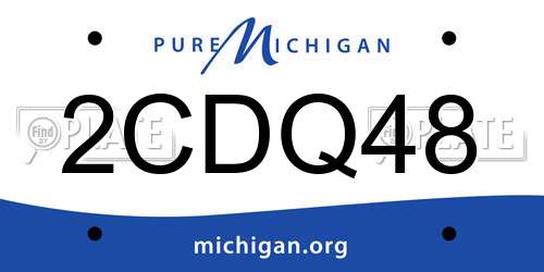 2CDQ48 Michigan License Plate