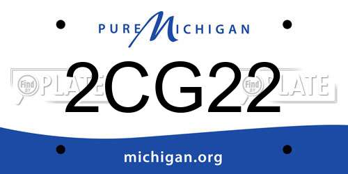 2CG22 Michigan License Plate