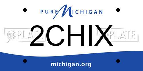2CHIX Michigan License Plate