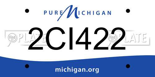 2CI422 Michigan License Plate