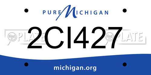 2CI427 Michigan License Plate