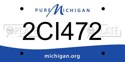 2CI472 Michigan License Plate