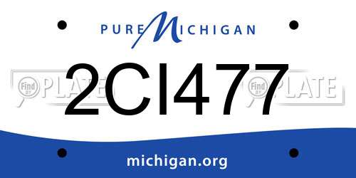 2CI477 Michigan License Plate