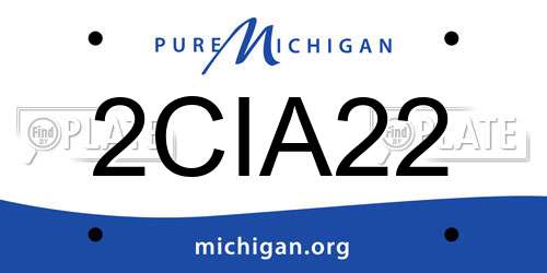 2CIA22 Michigan License Plate