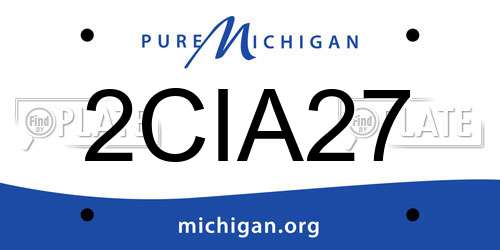 2CIA27 Michigan License Plate