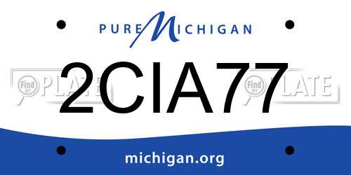 2CIA77 Michigan License Plate