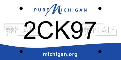 2CK97 Michigan License Plate
