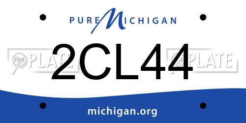 2CL44 Michigan License Plate