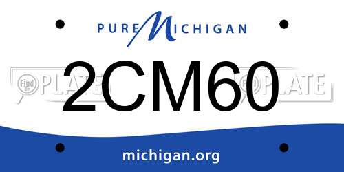 2CM60 Michigan License Plate