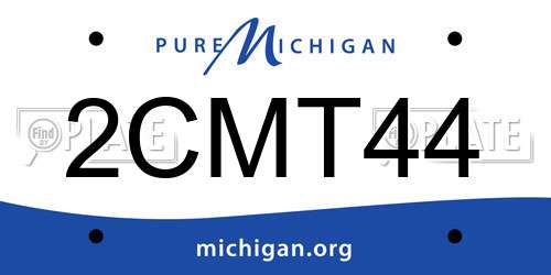 2CMT44 Michigan License Plate