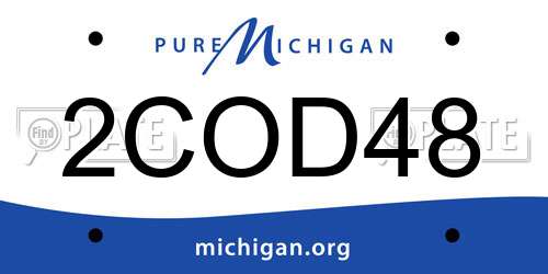 2COD48 Michigan License Plate