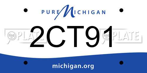 2CT91 Michigan License Plate