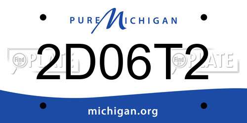 2D06T2 Michigan License Plate