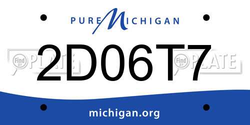 2D06T7 Michigan License Plate
