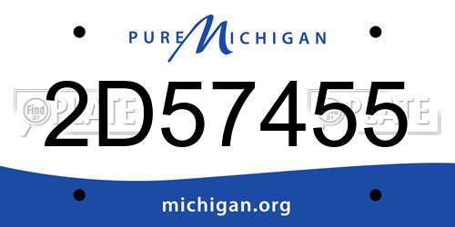 2D57455 Michigan License Plate