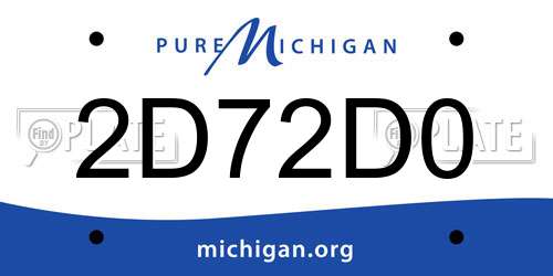 2D72D0 Michigan License Plate