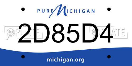 2D85D4 Michigan License Plate