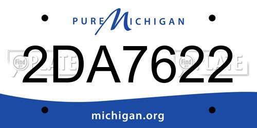 2DA7622 Michigan License Plate