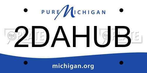 2DAHUB Michigan License Plate