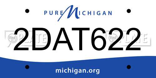 2DAT622 Michigan License Plate