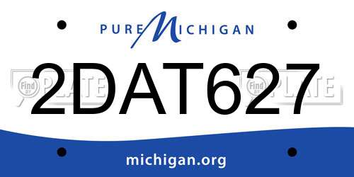 2DAT627 Michigan License Plate