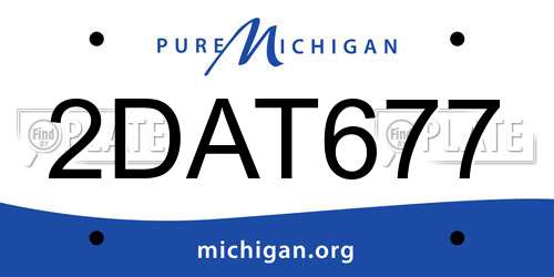 2DAT677 Michigan License Plate