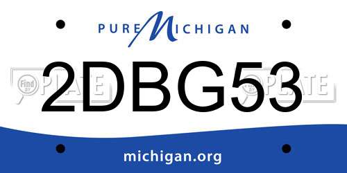 2DBG53 Michigan License Plate