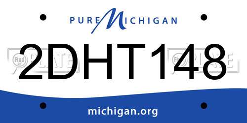 2DHT148 Michigan License Plate