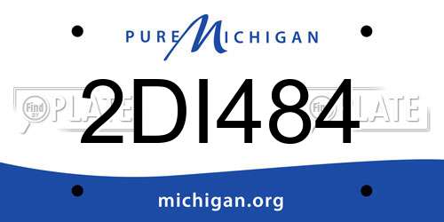 2DI484 Michigan License Plate