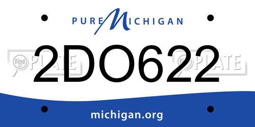 2DO622 Michigan License Plate