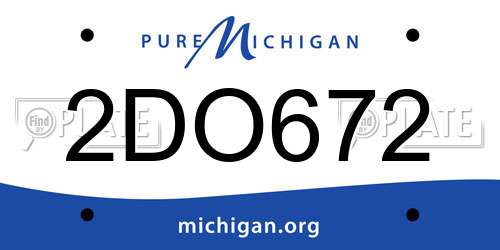 2DO672 Michigan License Plate