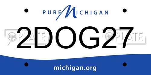 2DOG27 Michigan License Plate